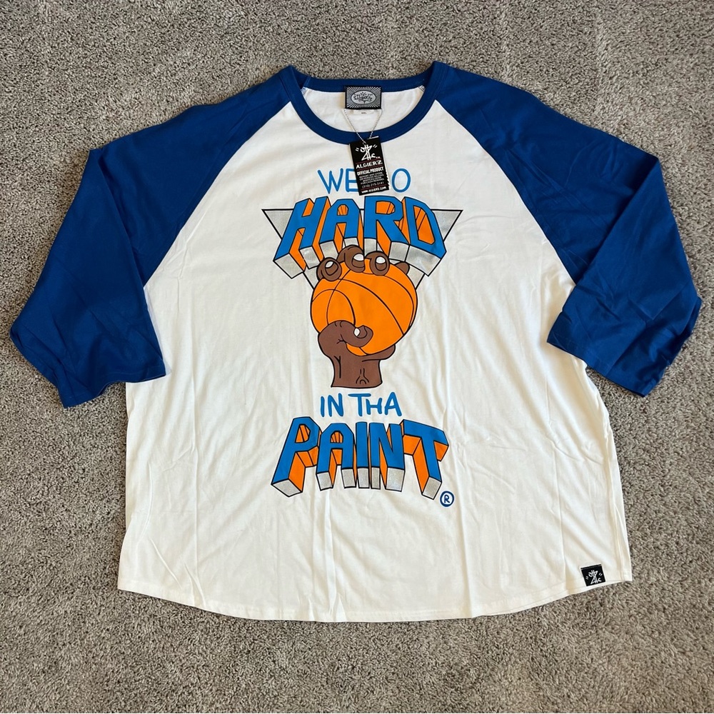 ALGIERZ ‘We Go Hard In Tha Paint’ 3/4 SLEEVE T SHIRT SIZE MENS 5XL